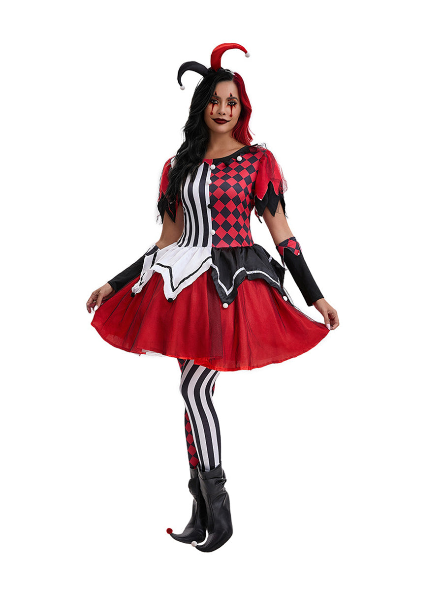 Halloween Costume Clown Cosplay Dress