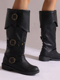 Vintage-Stiefel mit Schnallenriemen