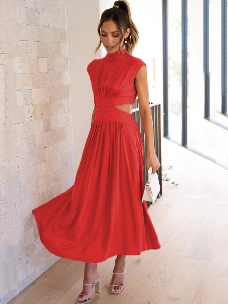 Sleeveless Cut Out Bodycon Maxi Dress