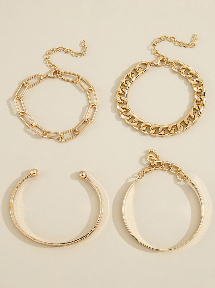 Four Piece Chain Bracelets