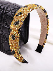 Vintage Colorful Rhinestone Sponge Headbands