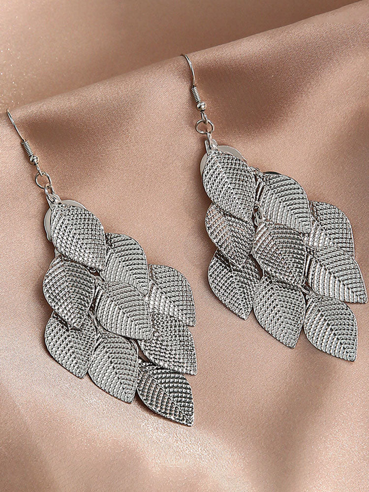 Minimalist Layer Leaf Earrings