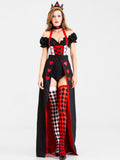 Costume de reine rouge royale pour Halloween
