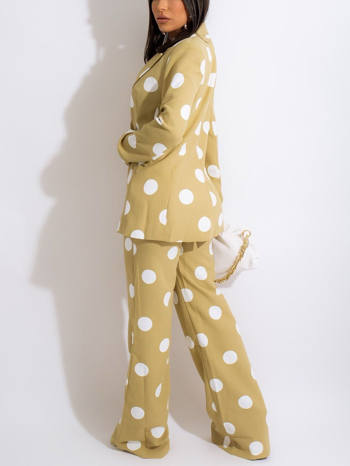 Polka Dot Blazer Pants Sets