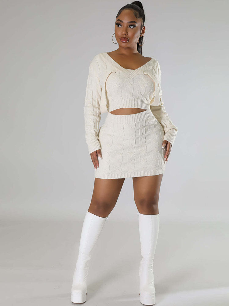 Long Sleeves Cut Out Mini Dress