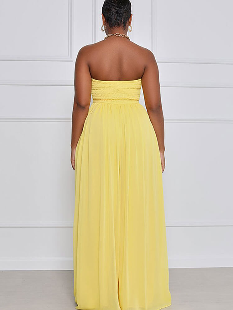 Off Shoulder Flare Bottom Jumpsuit