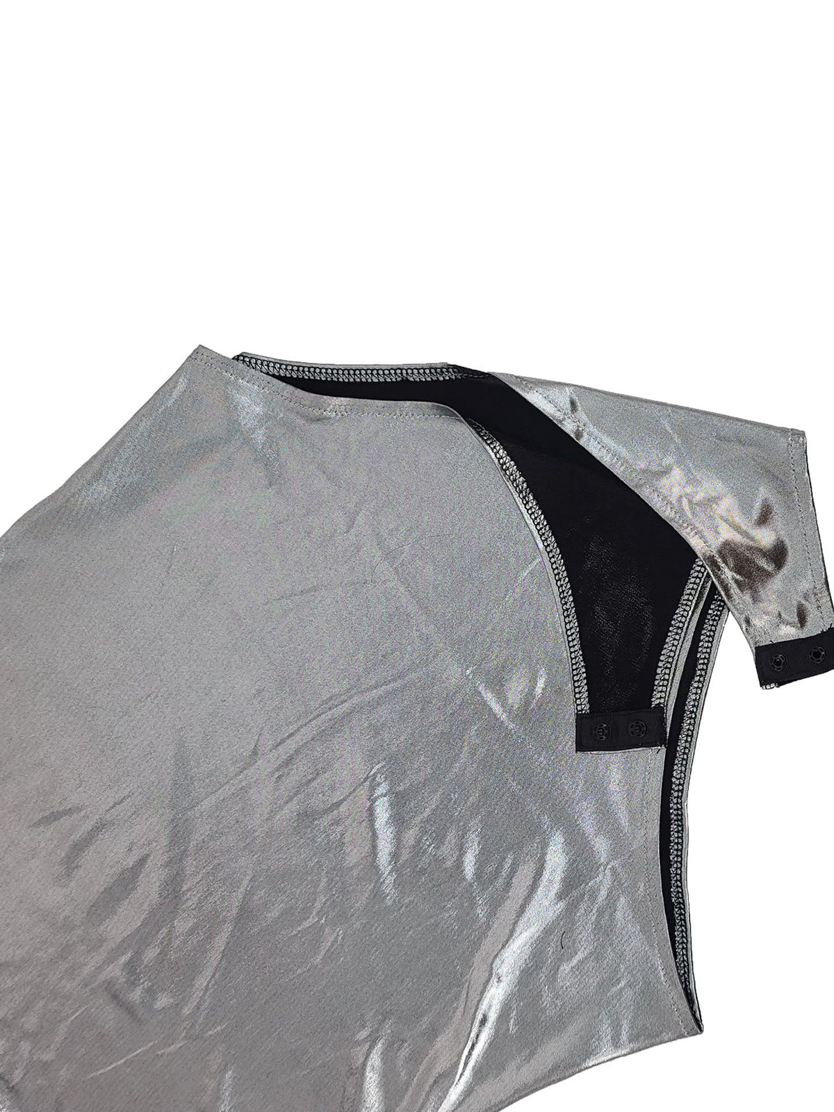 One Shoulder Shimmering Knit Bodycon Mini Dress