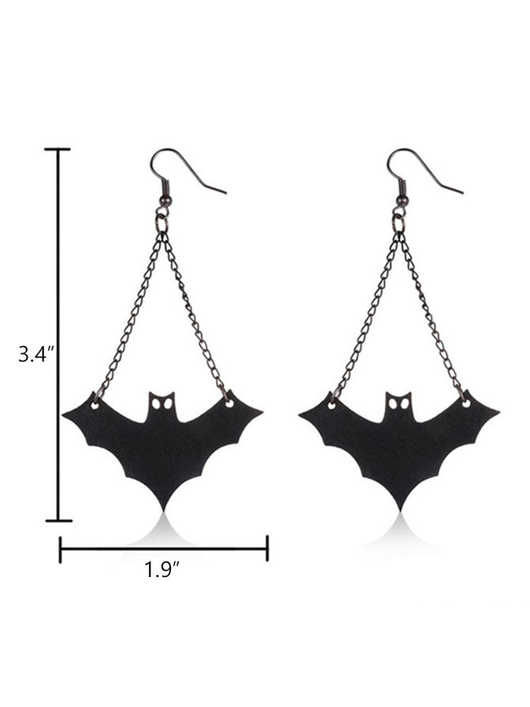 Halloween Retro Bat Tassel Earrings