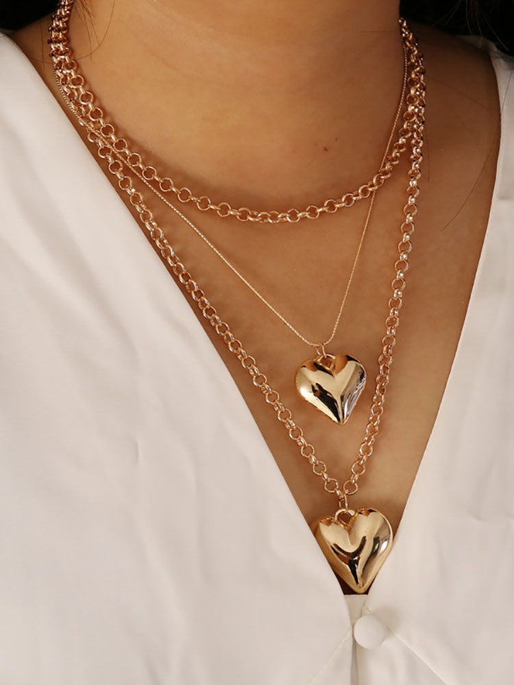 Multilayer Chain Bracelet Earrings Necklace