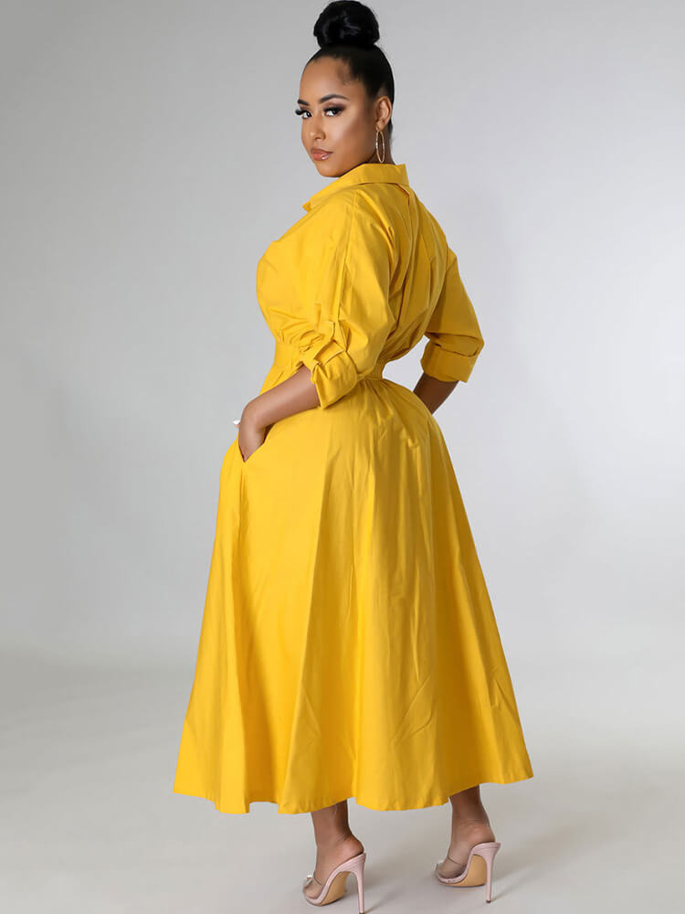 Long Sleeve Solid Color Bodycon Maxi Dress