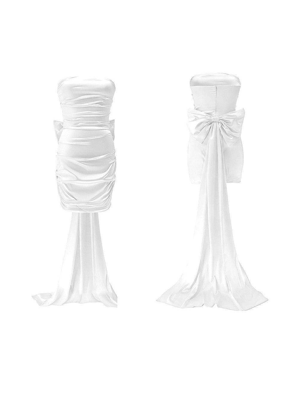 Strapless Bow Mini Dress