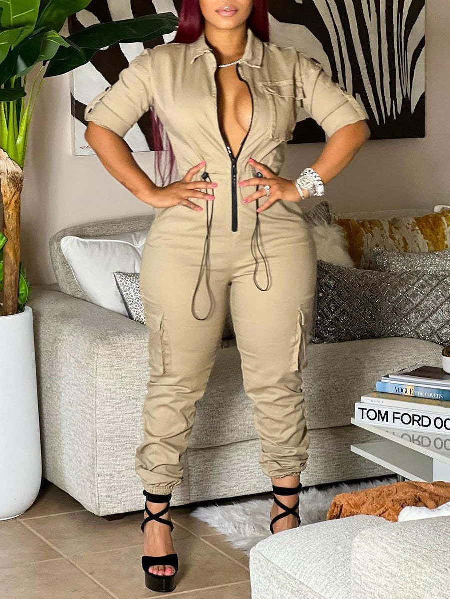 Multi-Pocket Utility Jumpsuit