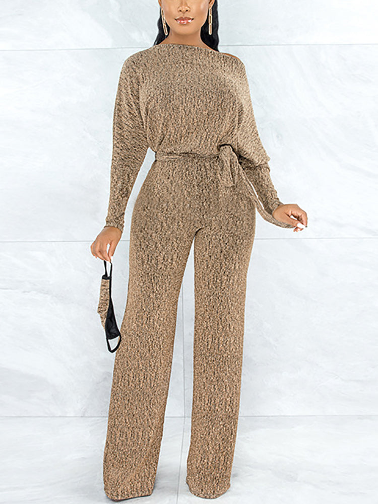 Leopardenmuster-Jumpsuit mit schulterfreiem Ausschnitt