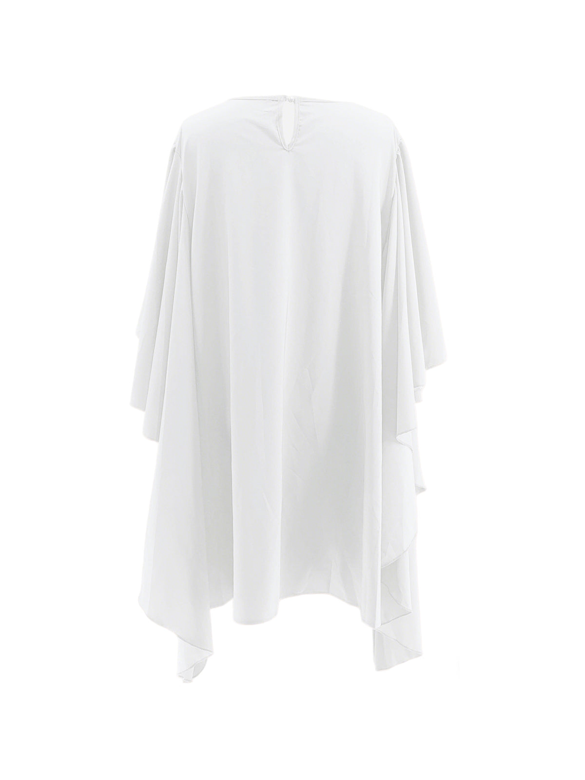 Plus Size Batwing Sleeve Ruffle Midi Dress