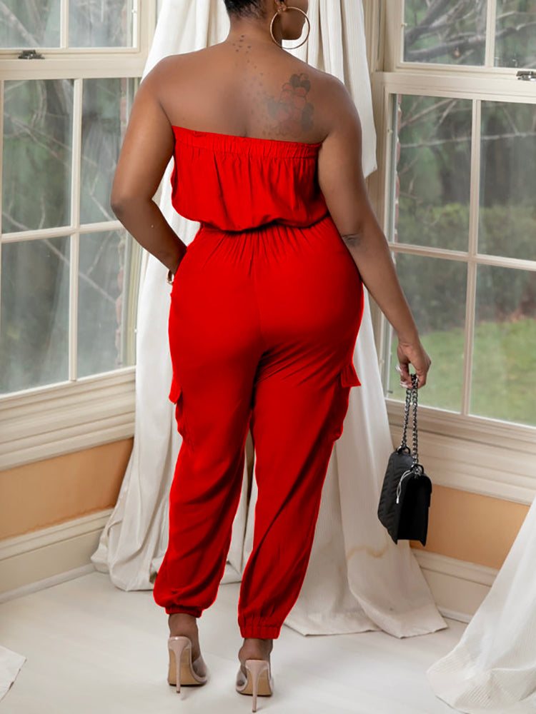 Sleeveless Belted Jumpsuit