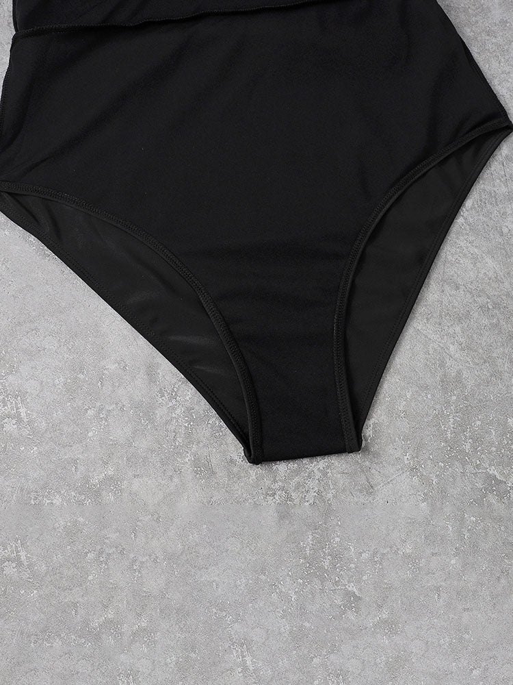 Plus Size Halter Chian Backless Swimsuit