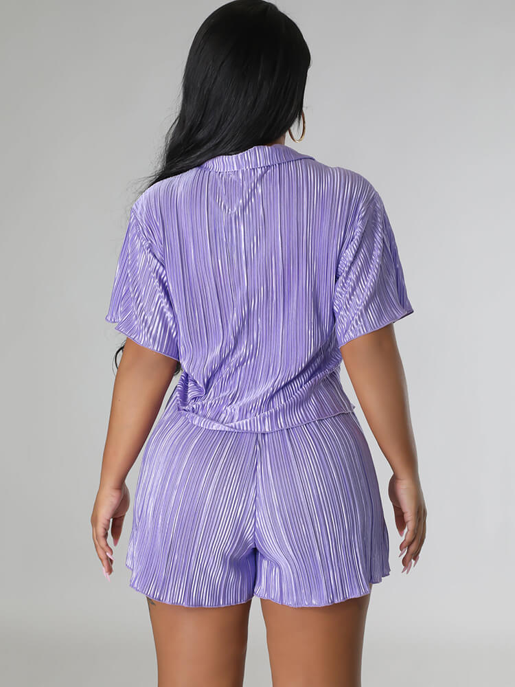 Two Piece Short Sleeve Shirts Shorts