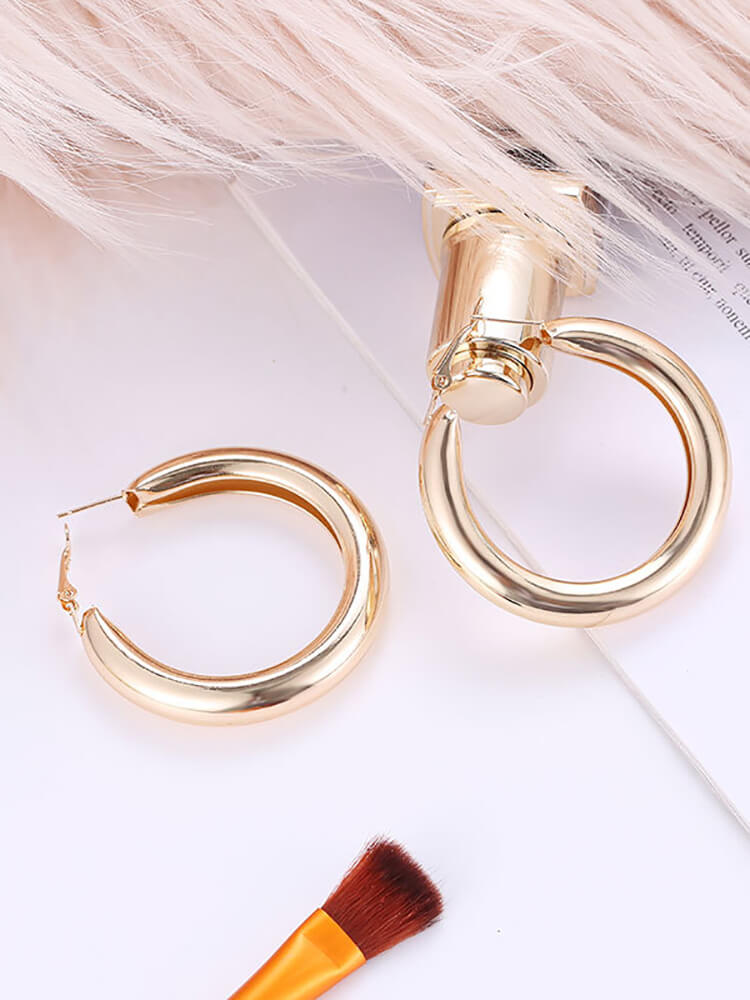 Minimalist Geometric Circle Earings