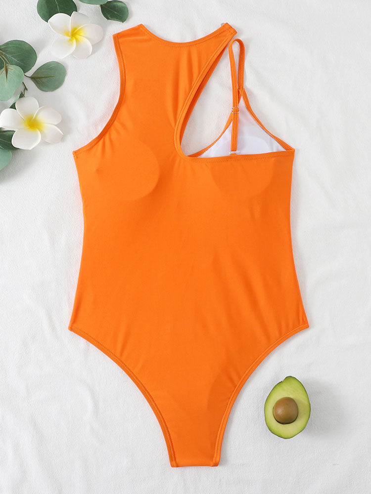 Sleeveless Cut Out One Piece Swimsuit