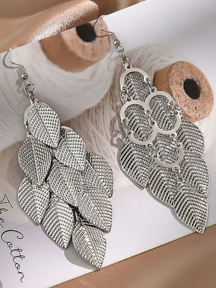 Minimalist Layer Leaf Earrings