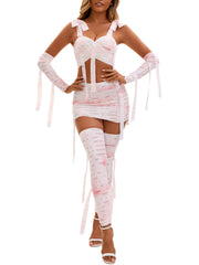Halloween Mummy Costume Four Pieces Sets