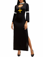 Halloween Costume Nun Cosplay Dress