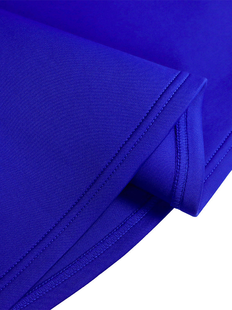 Puff Sleeve Bow-Tie Neck Flared Midi Dress