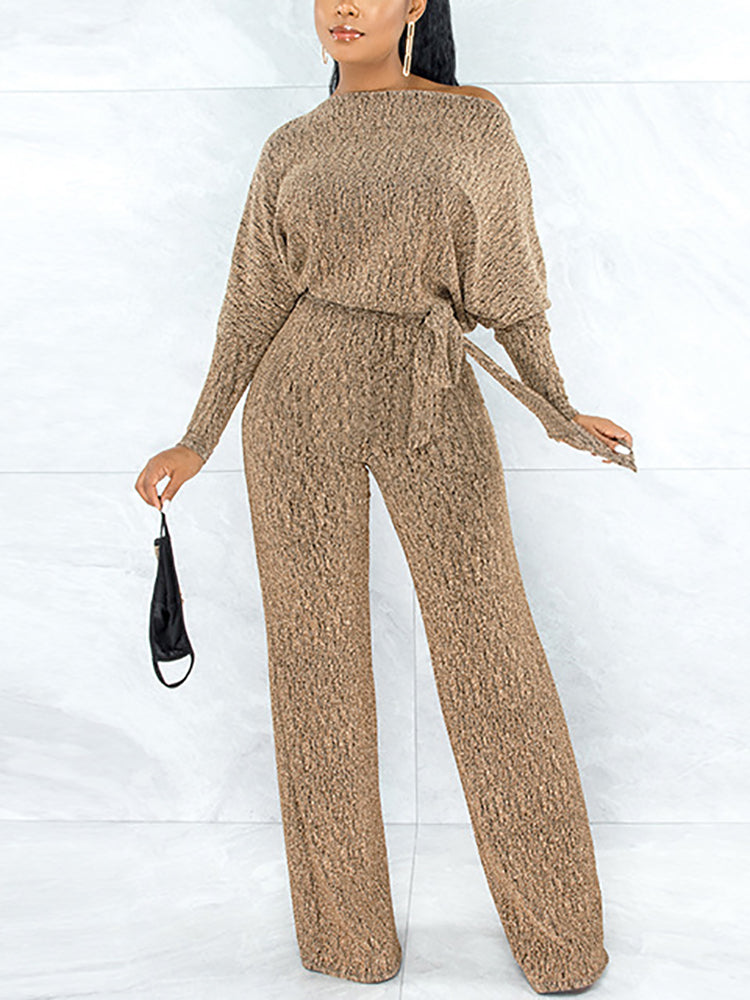 Leopardenmuster-Jumpsuit mit schulterfreiem Ausschnitt