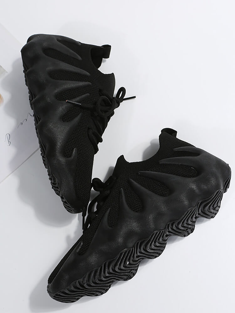 Elastic Lace-up Knit Breathable Sneaker