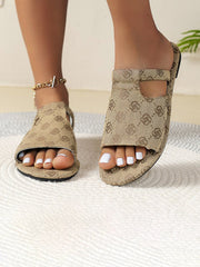 Patterned Open-Toe Slides
