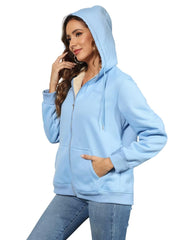 Fleece  Zip Up Lined Hoodie