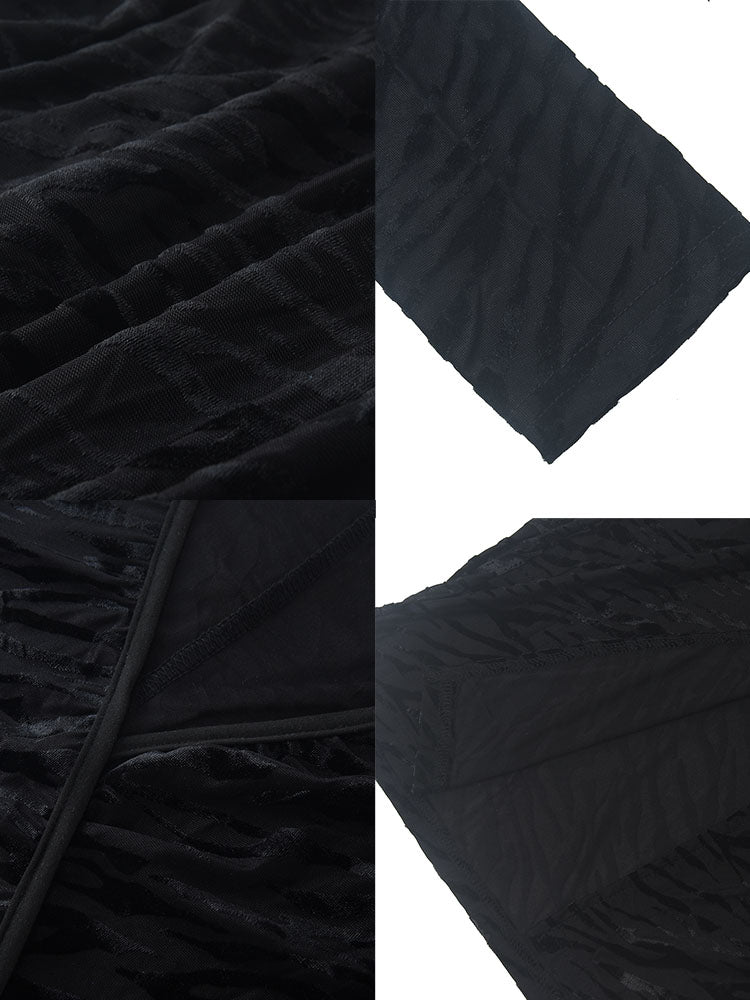 Long Sleeves Mesh Maxi Dress