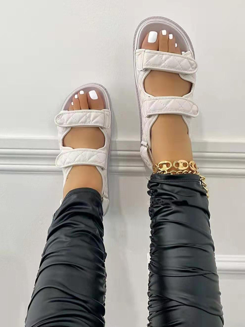 Soft Sole Chic Velcro Beach Sandal