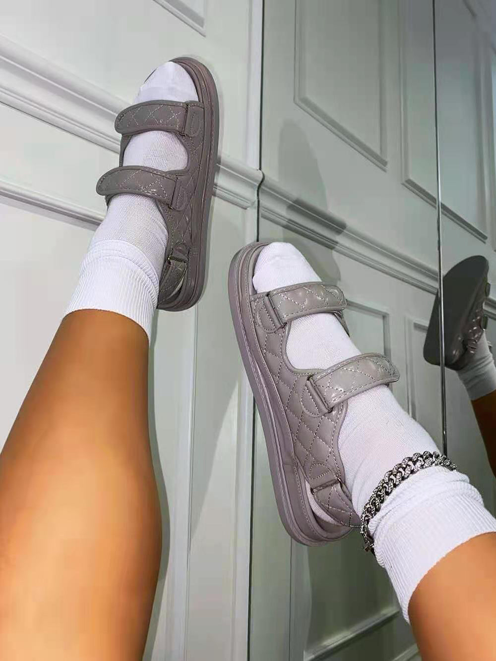 Soft Sole Chic Velcro Beach Sandal