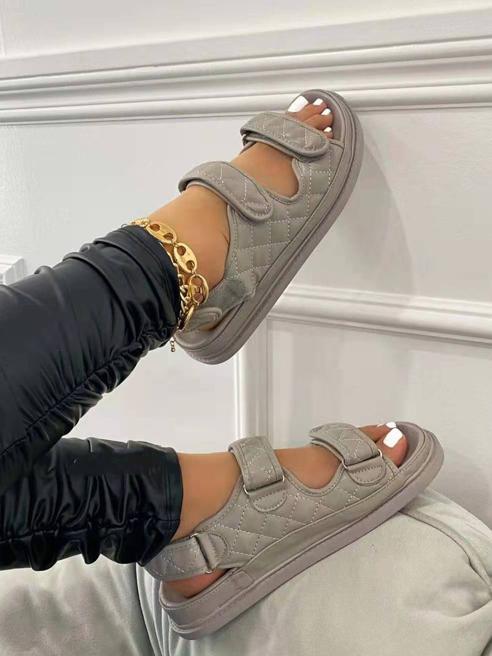 Soft Sole Chic Velcro Beach Sandal