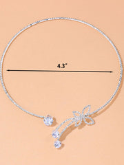 Butterfly Decoation Glitter Rhinestone Necklaces