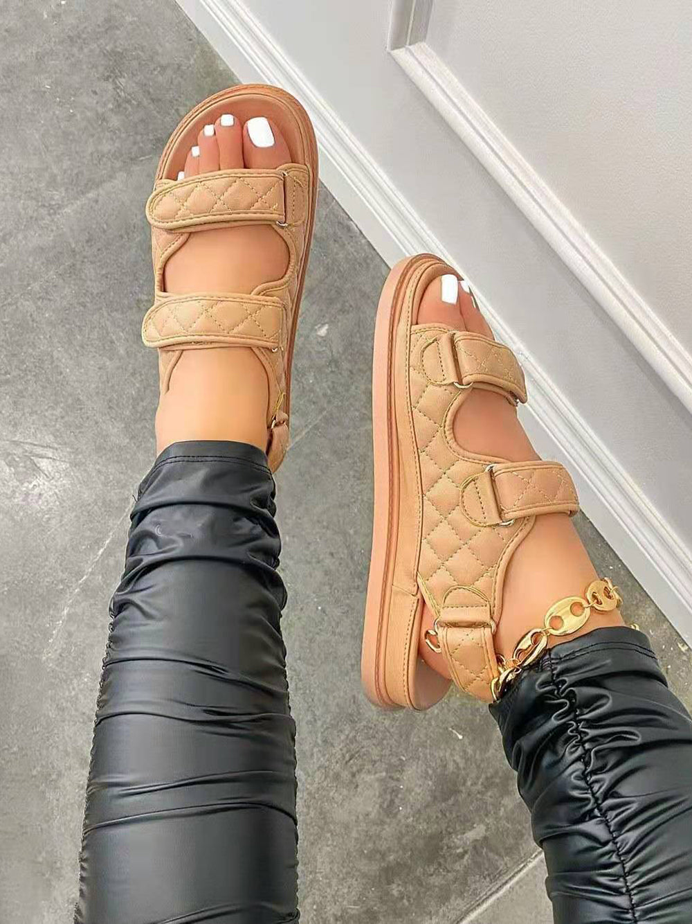 Soft Sole Chic Velcro Beach Sandal