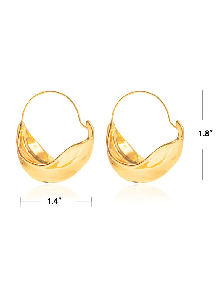 European Irregular Flower Basket Earrings