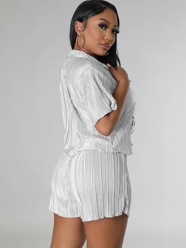 Two Piece Short Sleeve Shirts Shorts