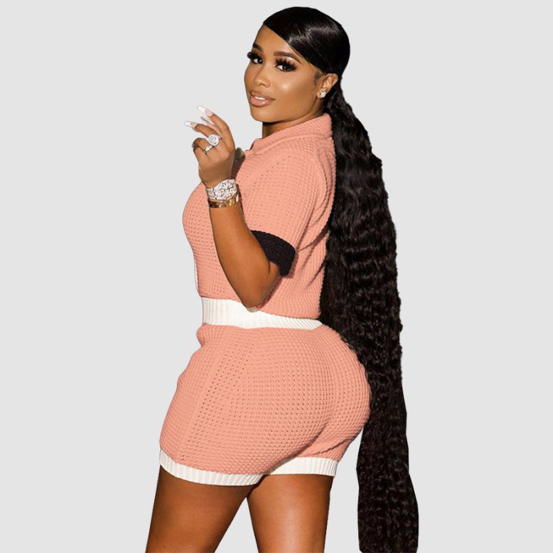 Solid Color Shorts Set