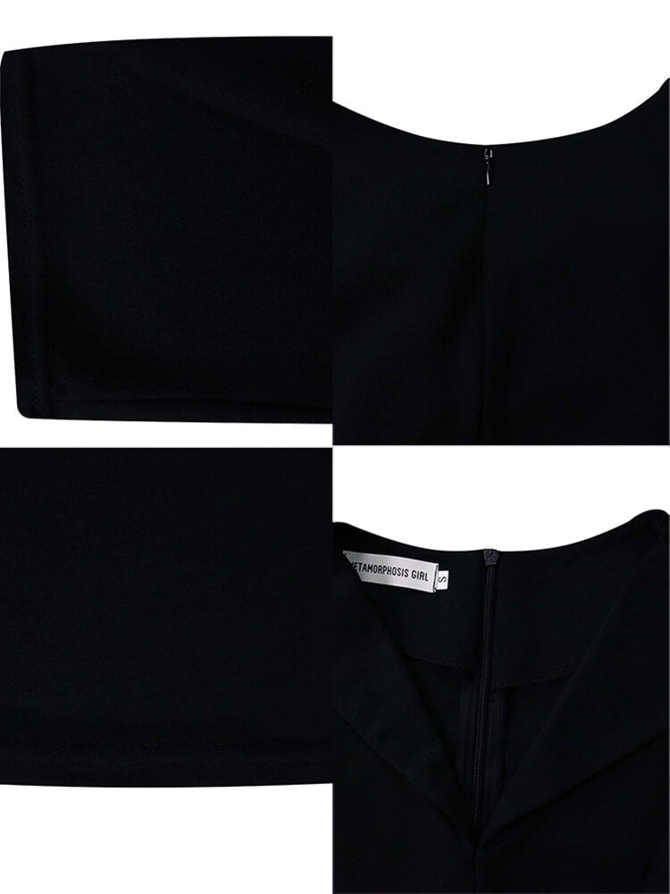 Half Sleeve Solid Color Bodycon Midi Dress