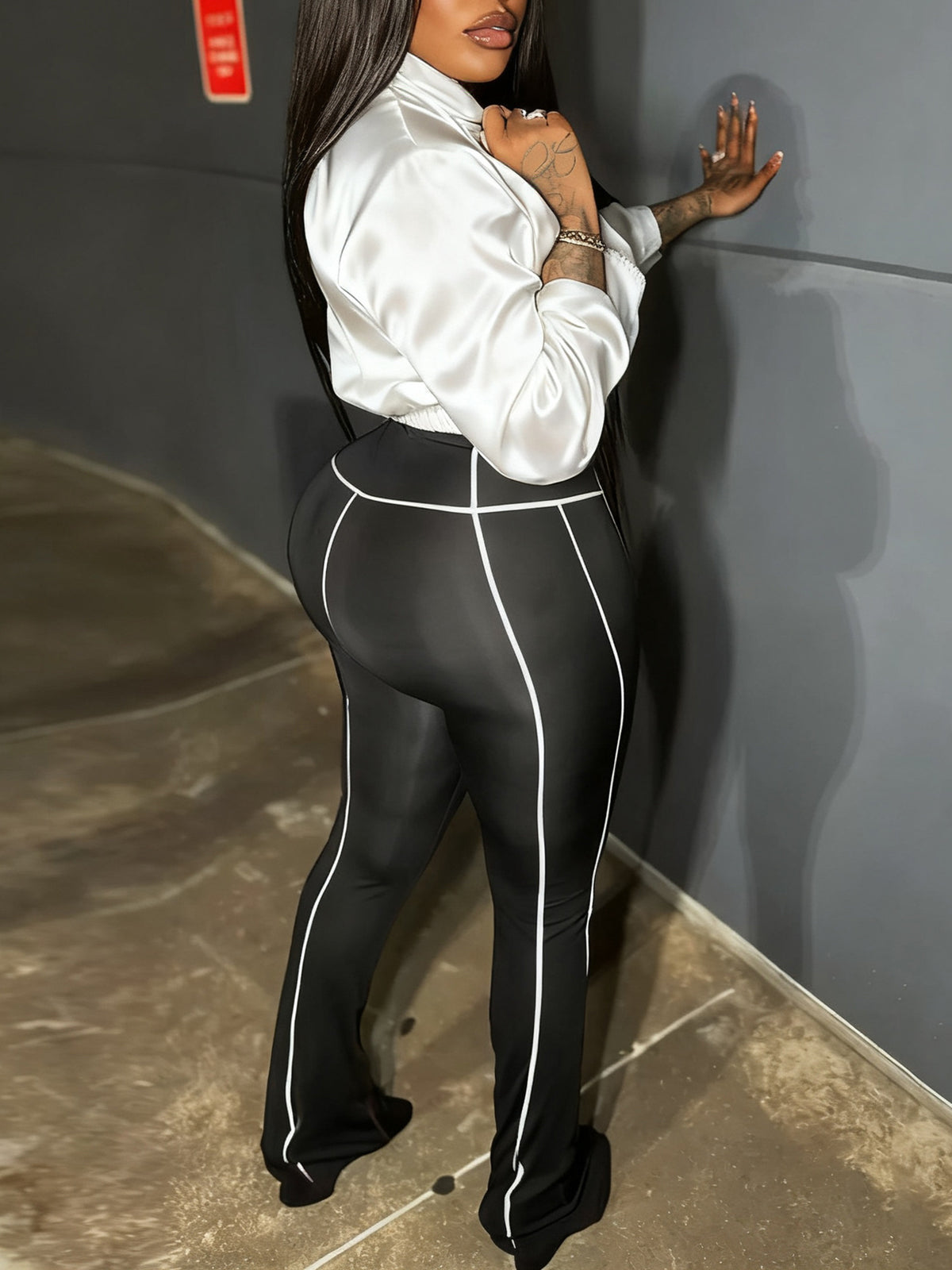 Leggings-Set mit Reißverschluss-Oberteil