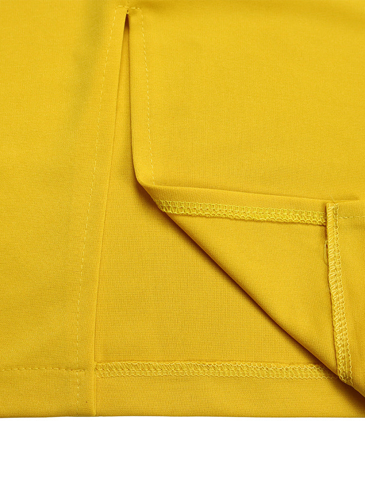 Pleated Cape Sleeve Midi Dress