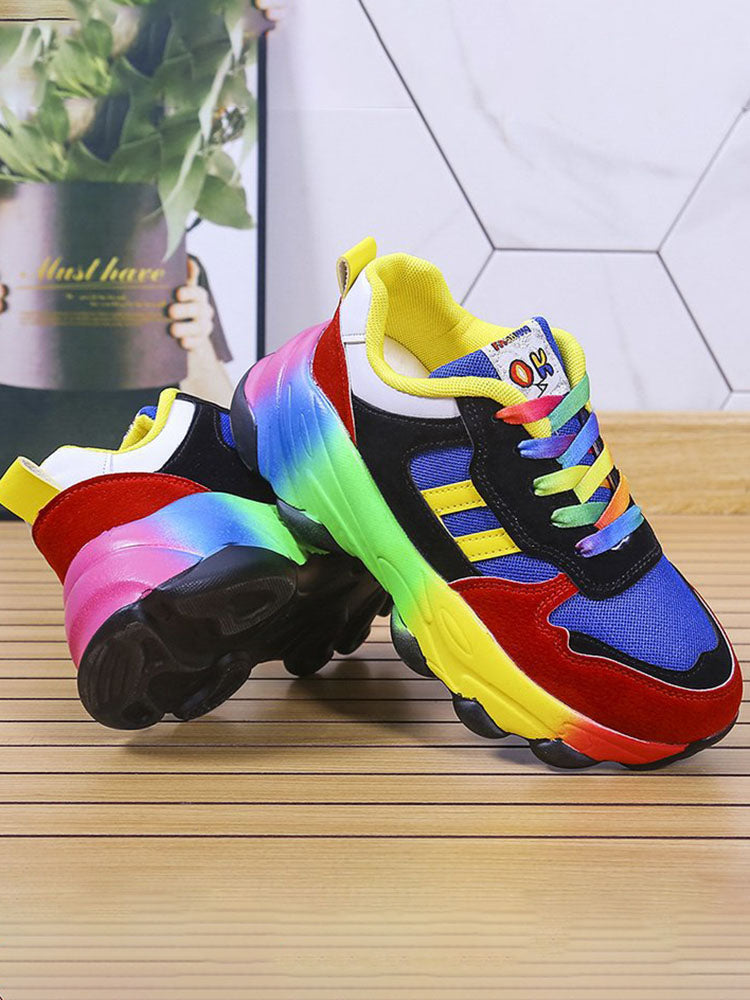 Gradient Colorful Platform Sneaker