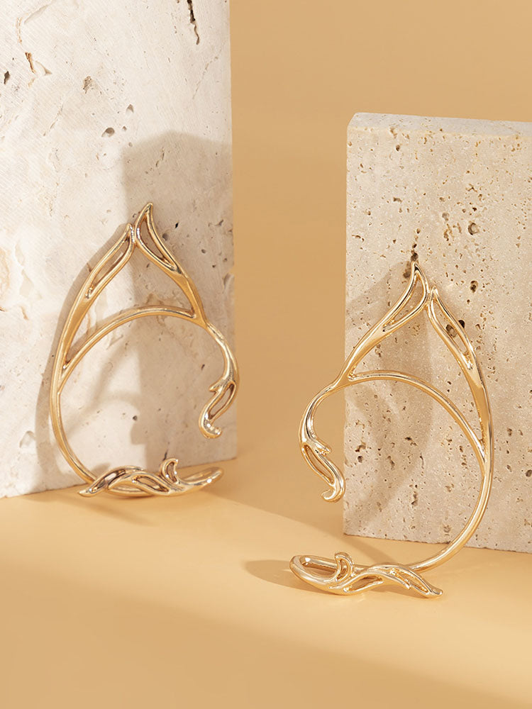 Minimalist Geometric Cut Out Ear Hooks