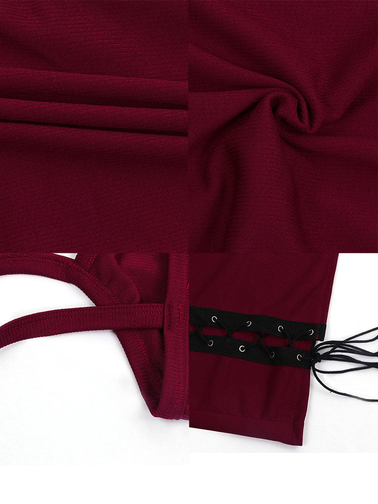 Sleeveless Tie Up Maxi Dress