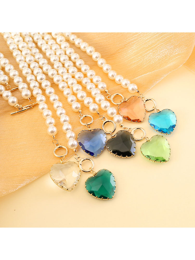 Pearl Heart Pendant Necklace