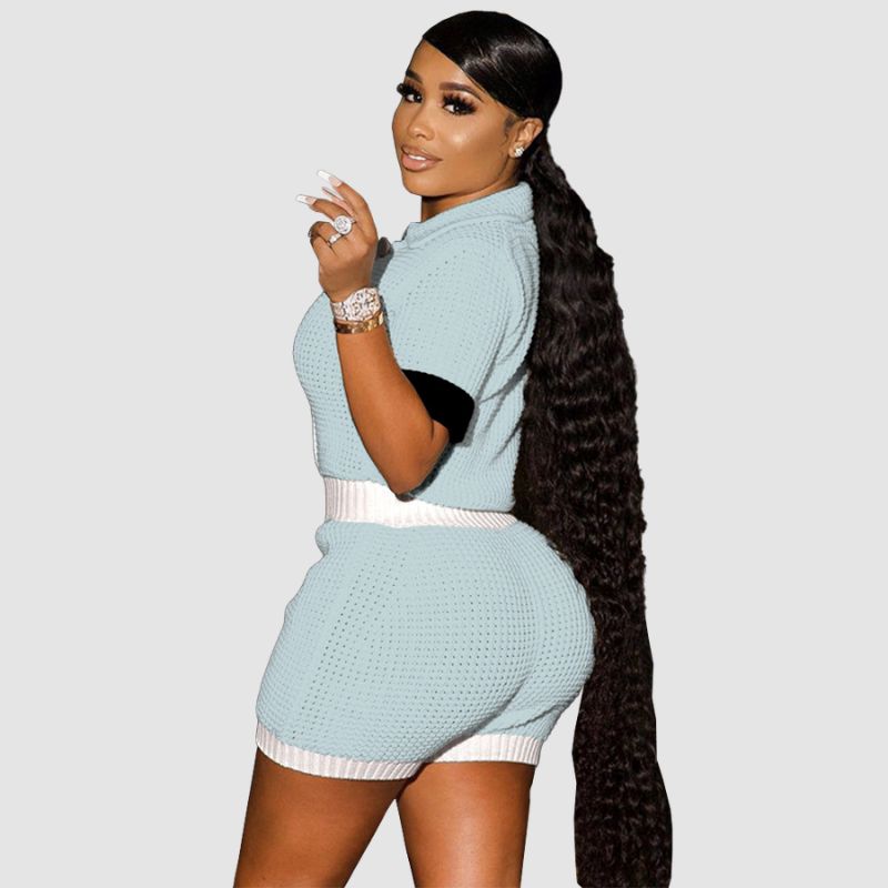 Solid Color Shorts Set