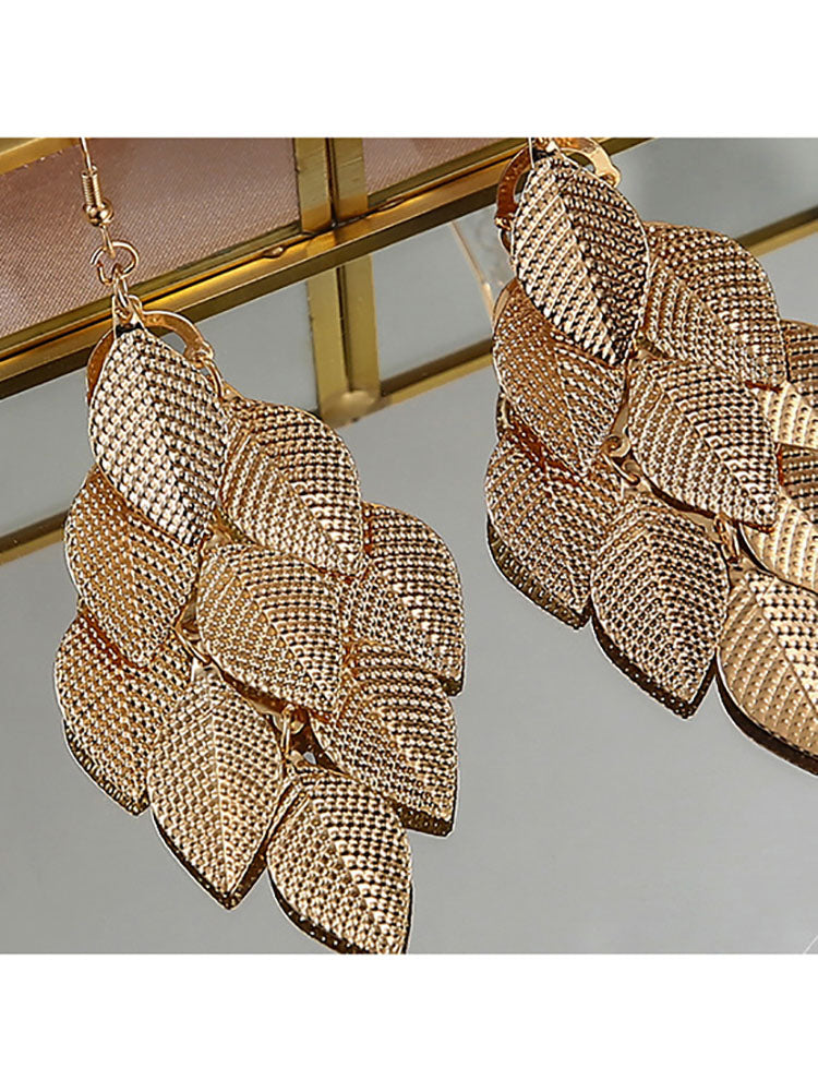 Minimalist Layer Leaf Earrings