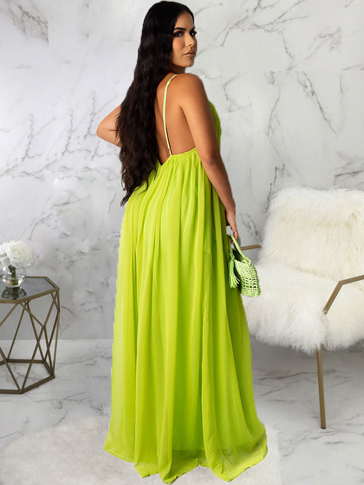 Spaghetti Straps Maxi Dress